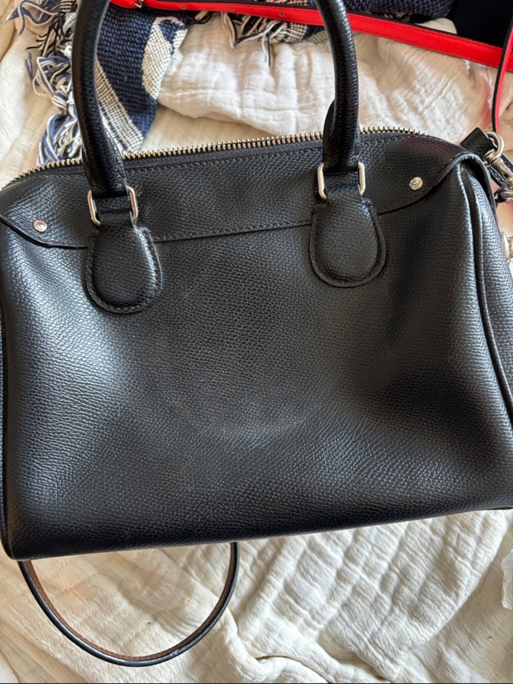 Coach x Peanuts Limited Edition Black Leather Satchel - Picture 2 of 5